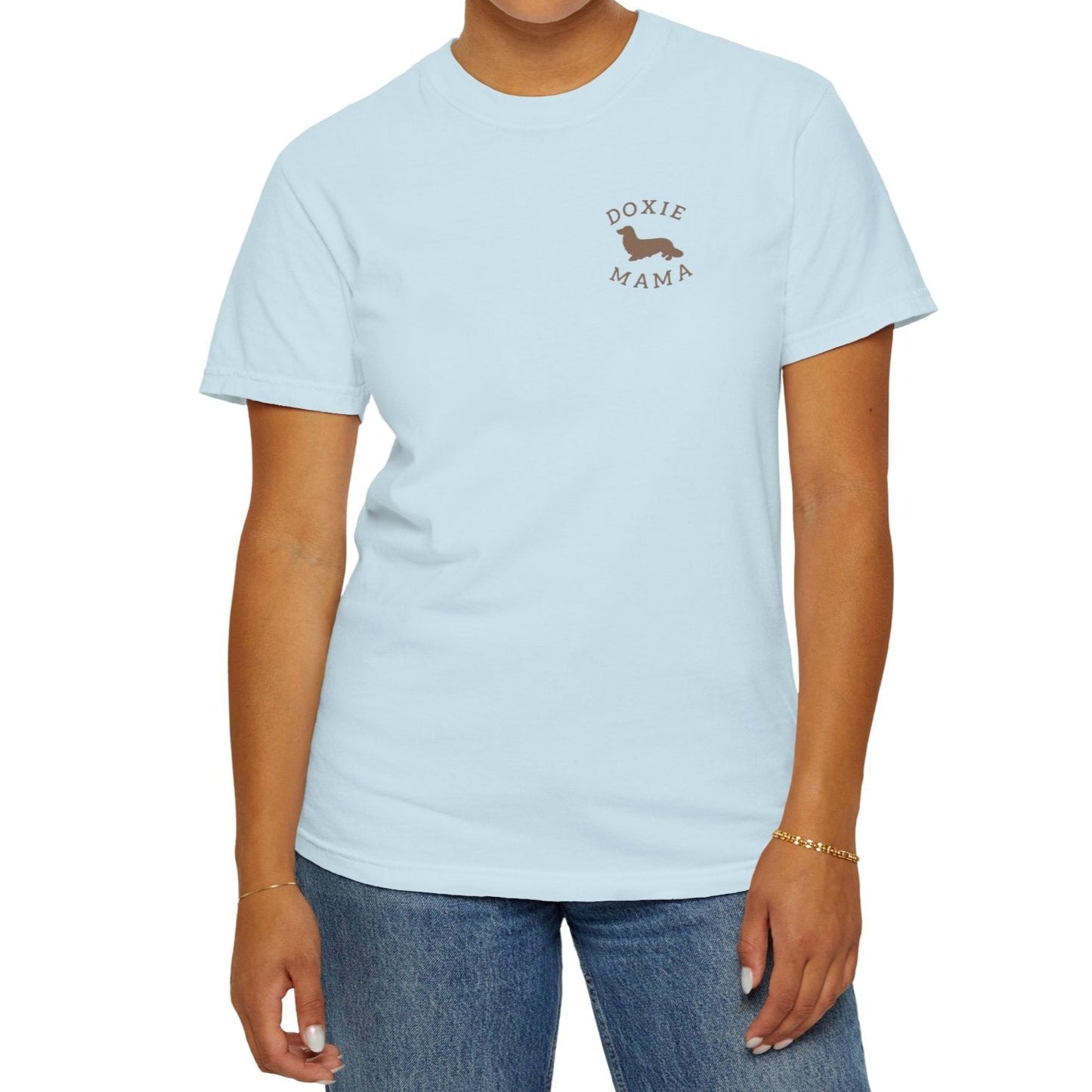 Longhaired Doxie Mama Comfort Colors Tee