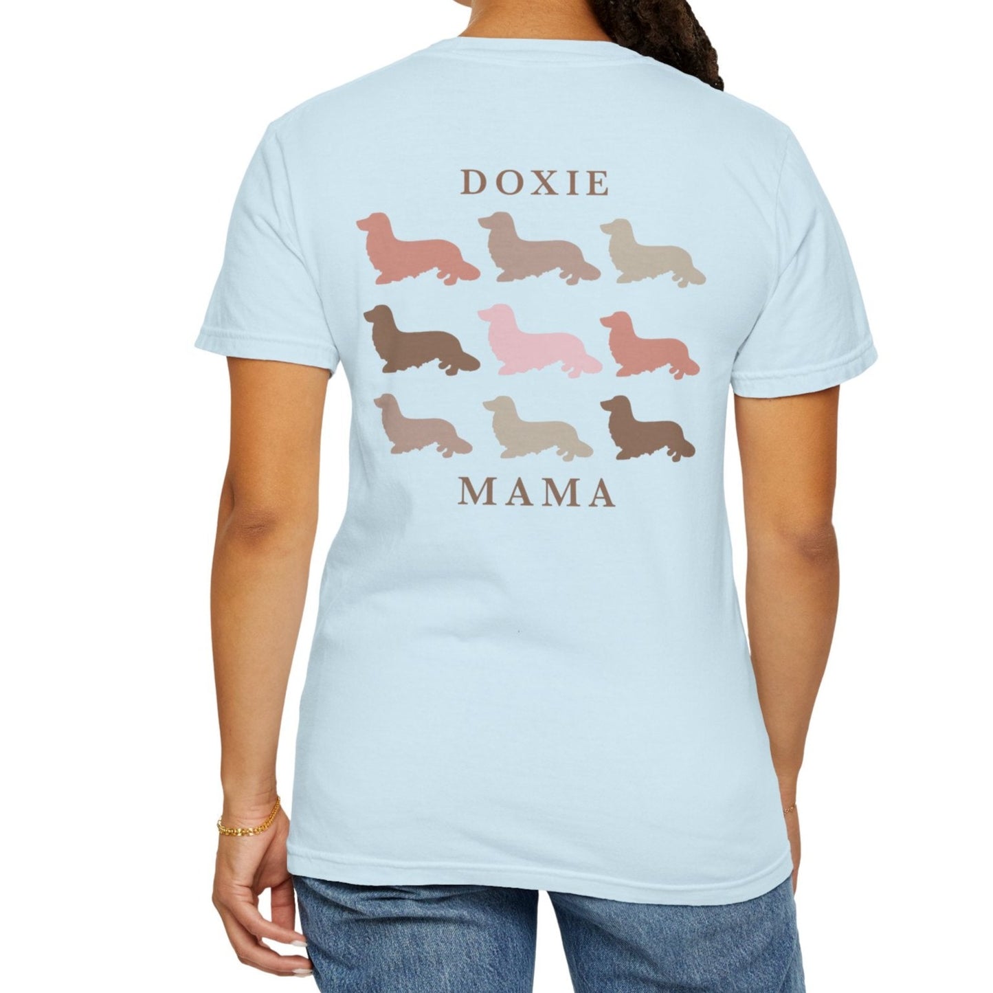 Longhaired Doxie Mama Comfort Colors Tee