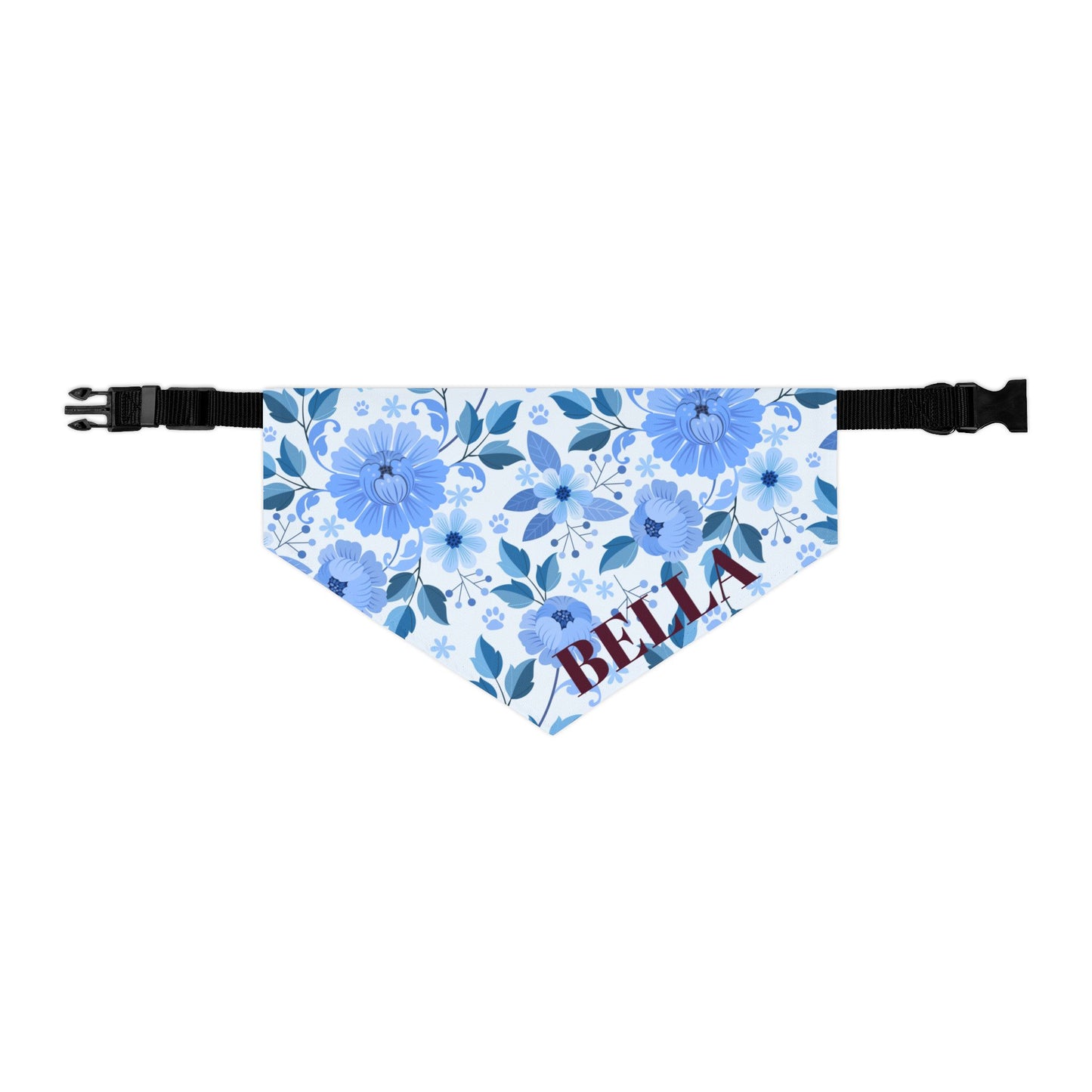 Blue Flower Bandana + Collar