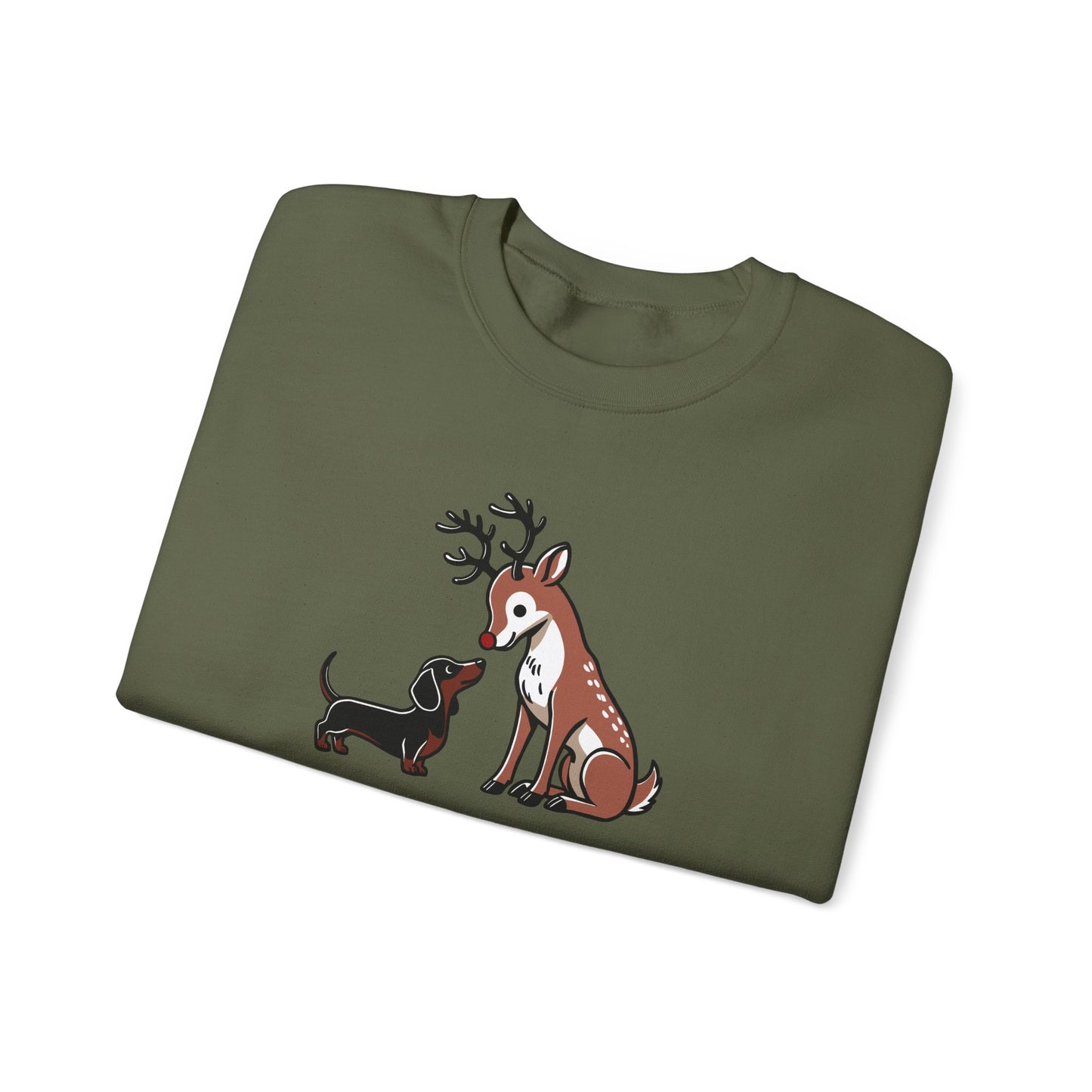 Reindeer Love Crewneck - Brown/Black