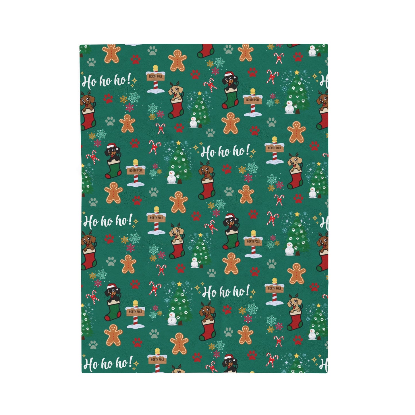 Green Merry and Bright Blanket