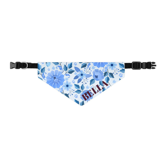 Blue Flower Bandana + Collar