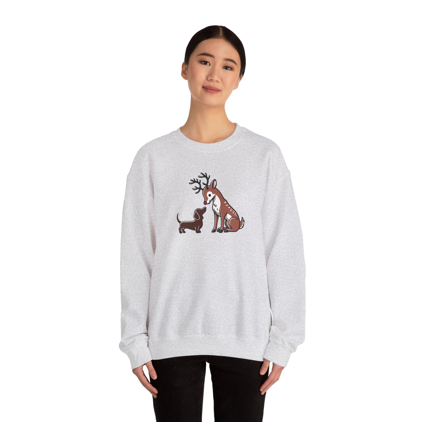 Reindeer Love Crewneck - Brown