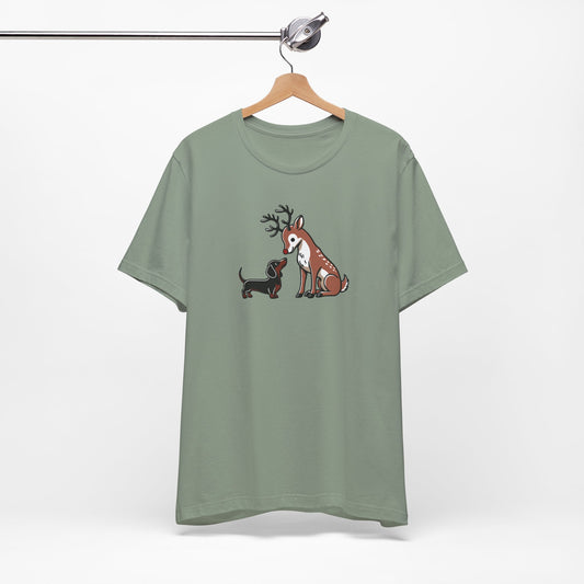 Reindeer Love - Black/Brown Short Sleeve