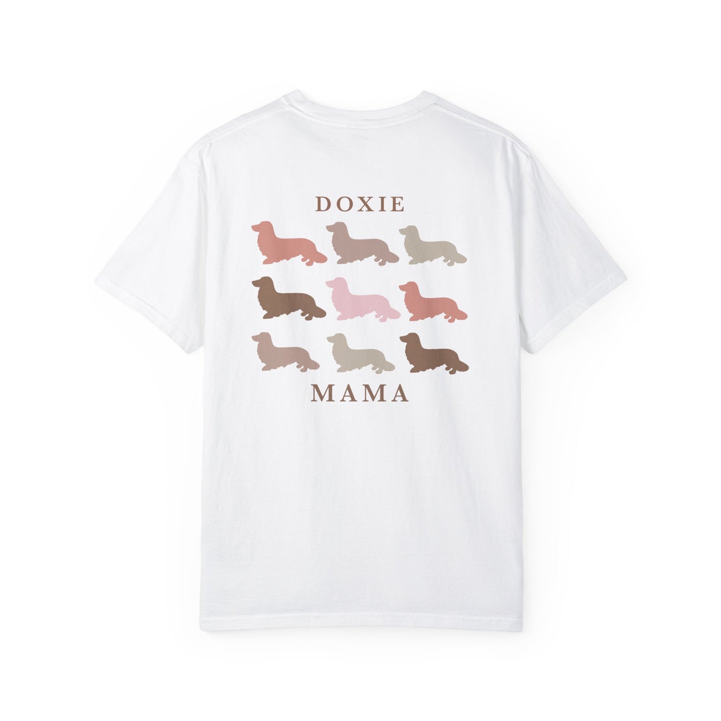 Longhaired Doxie Mama Comfort Colors Tee