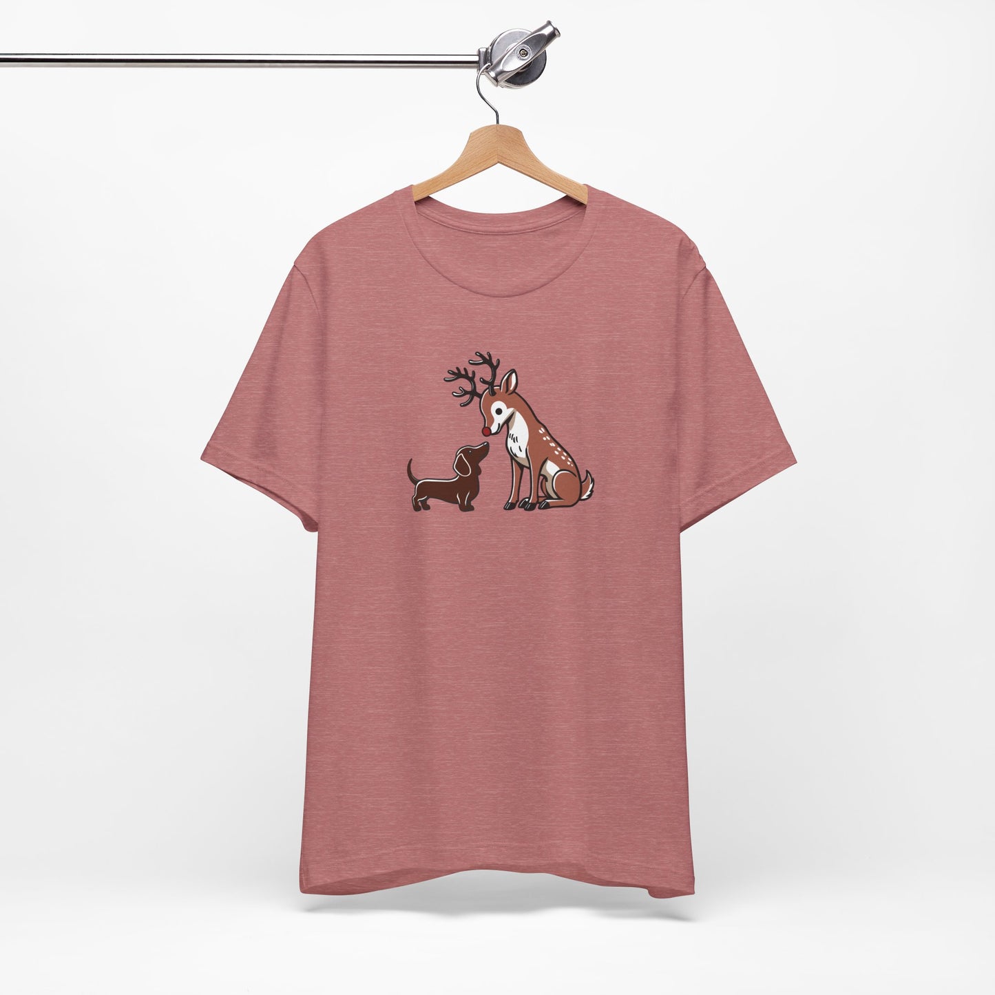 Reindeer Love - Brown Short Sleeve