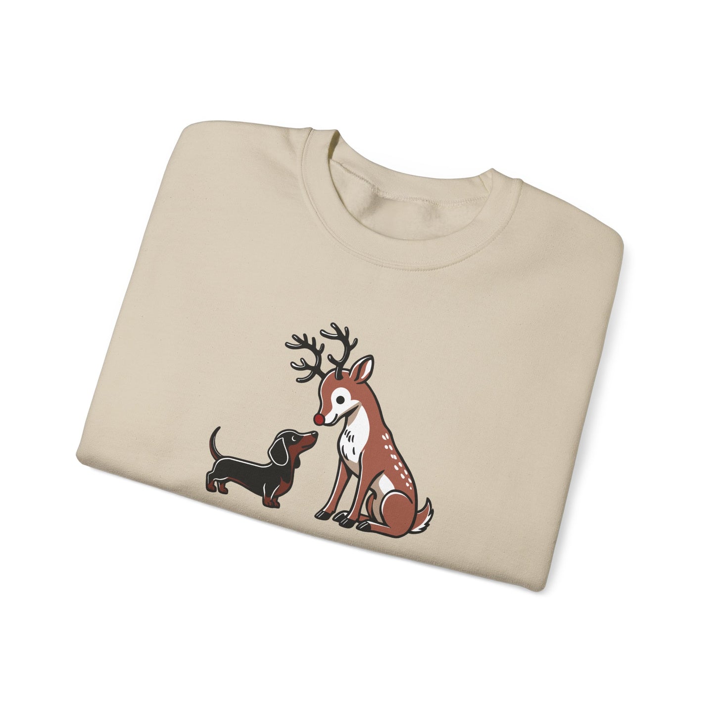 Reindeer Love Crewneck - Brown/Black